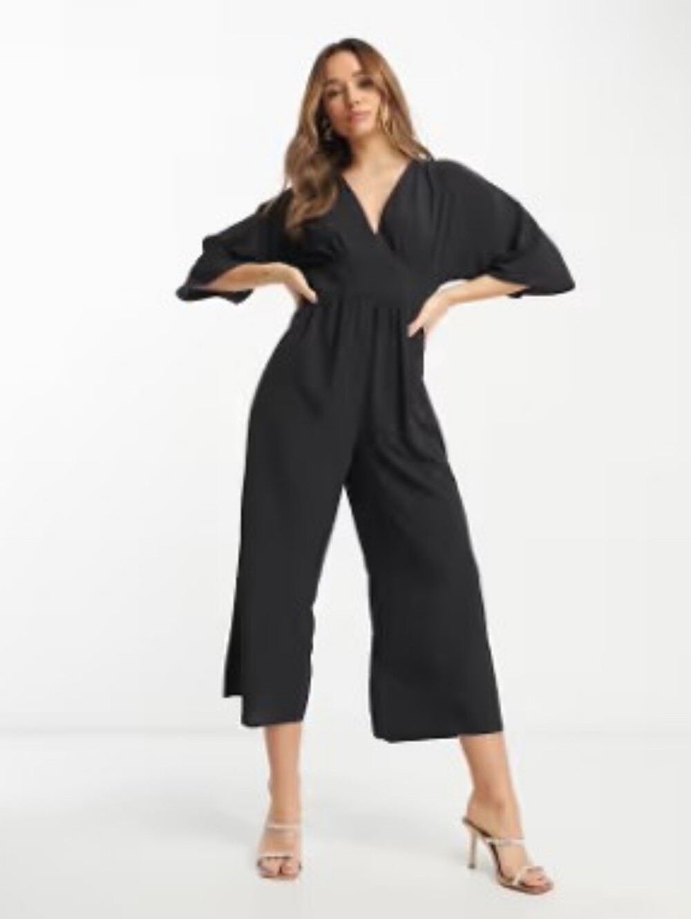 ASOS Design Women's Black Wide-Leg Jumpsuit